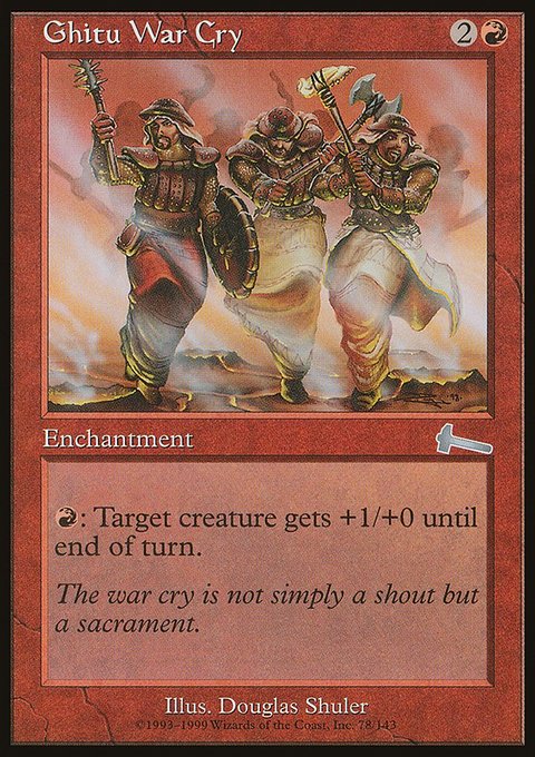 Ghitu War Cry, Urza's Legacy #78, Magic: The Gathering card
