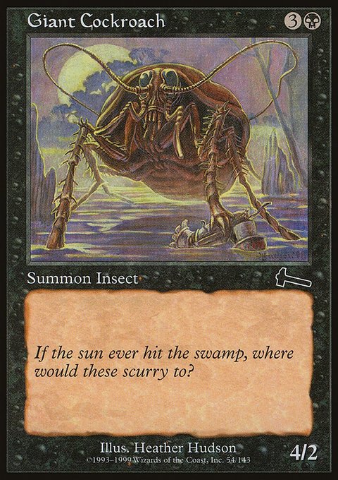 Giant Cockroach, Urza's Legacy #54, Magic: The Gathering card