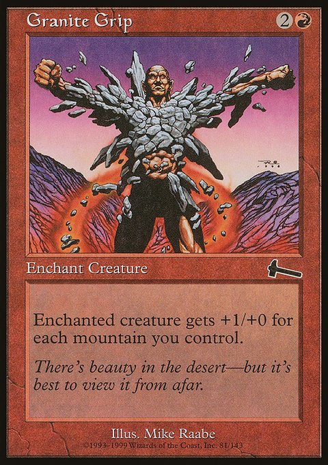 Granite Grip, Urza's Legacy #81, Magic: The Gathering card