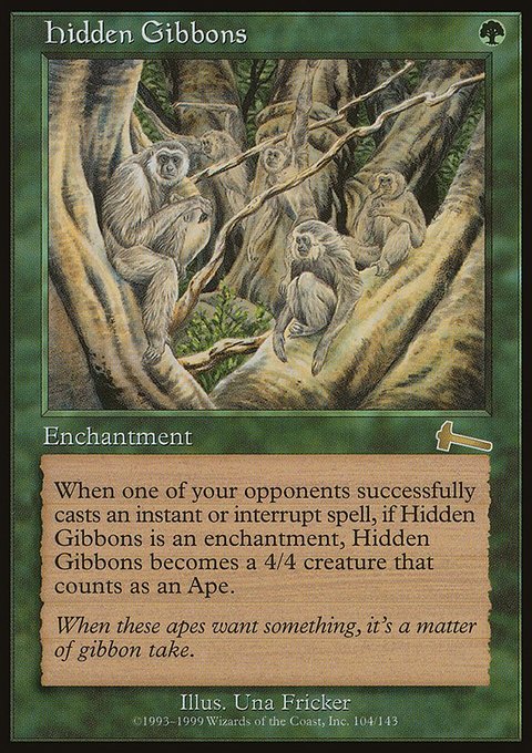 Hidden Gibbons, Urza's Legacy #104, Magic: The Gathering card