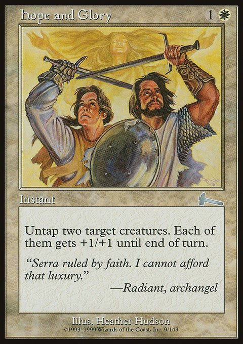 Hope and Glory, Urza's Legacy #9, Magic: The Gathering card