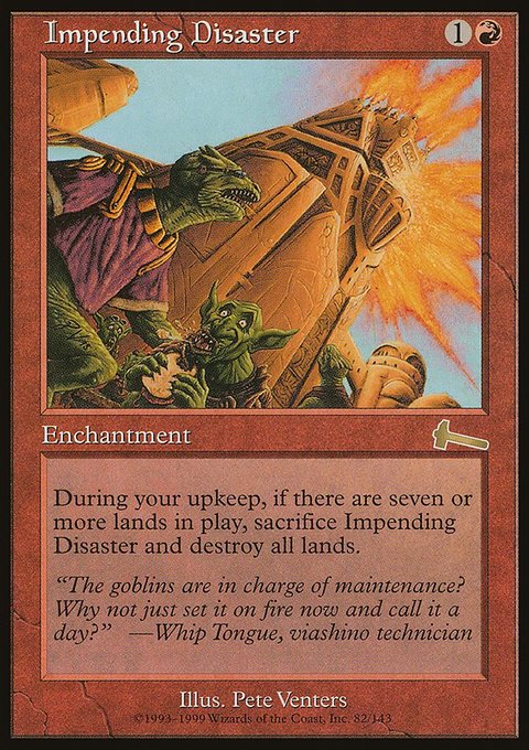 Impending Disaster, Urza's Legacy #82, Magic: The Gathering card