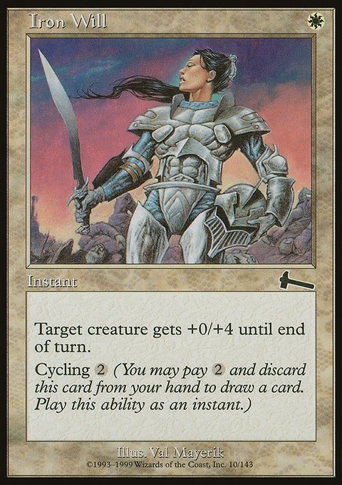 Iron Will, Urza's Legacy #10, Magic: The Gathering card