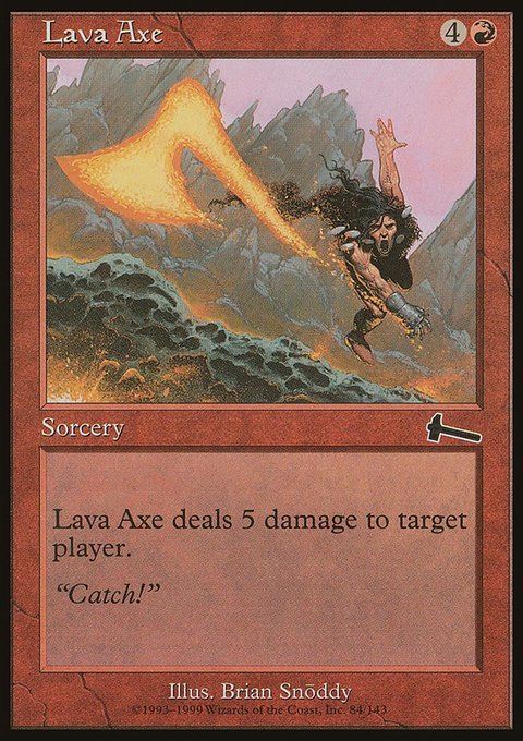 Lava Axe, Urza's Legacy #84, Magic: The Gathering card
