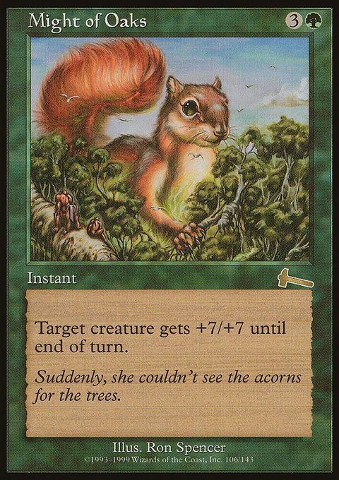 Might of Oaks, Urza's Legacy #106, Magic: The Gathering card
