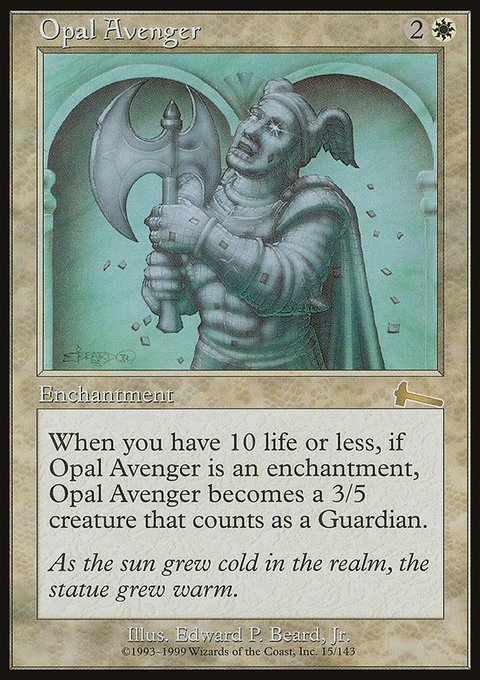 Opal Avenger, Urza's Legacy #15, Magic: The Gathering card