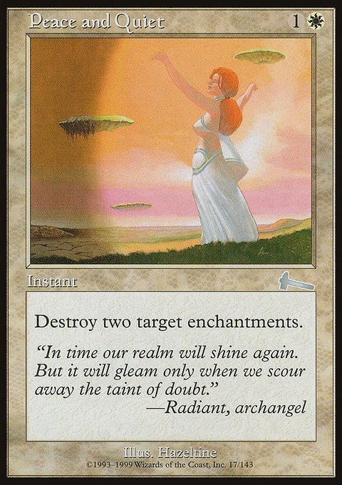 Peace and Quiet, Urza's Legacy #17, Magic: The Gathering card