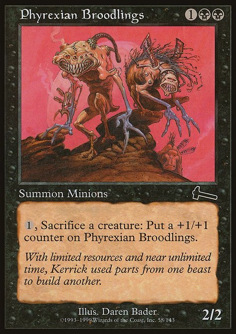 Phyrexian Broodlings, Urza's Legacy #58, Magic: The Gathering card