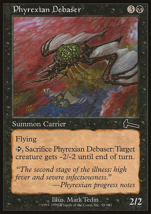 Phyrexian Debaser, Urza's Legacy #59, Magic: The Gathering card