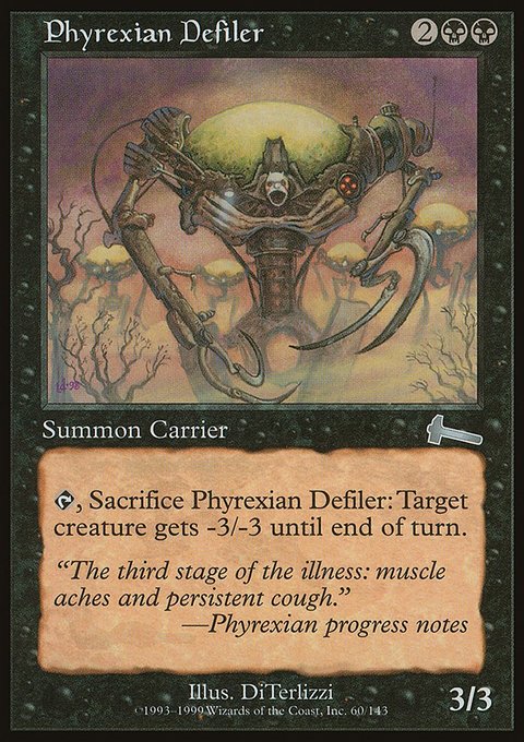 Phyrexian Defiler, Urza's Legacy #60, Magic: The Gathering card