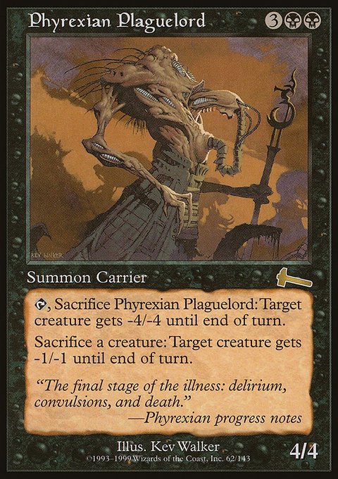 Phyrexian Plaguelord, Urza's Legacy #62, Magic: The Gathering card