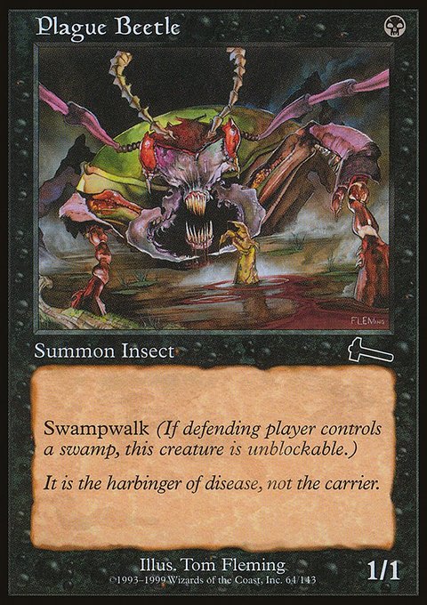 Plague Beetle, Urza's Legacy #64, Magic: The Gathering card