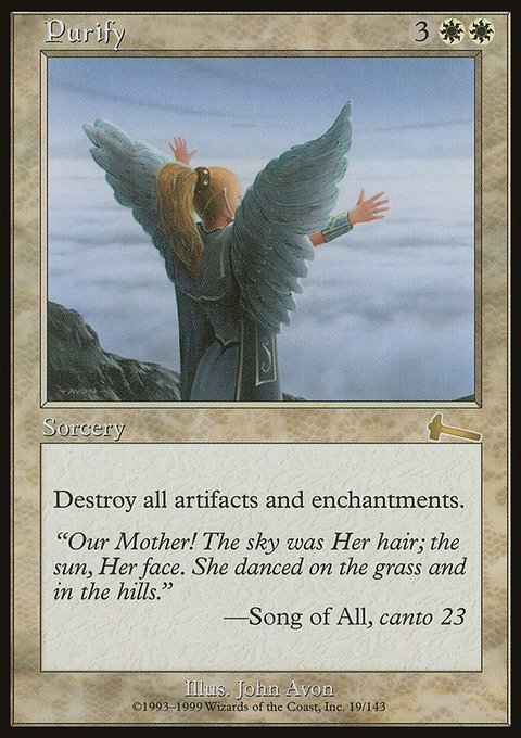 Purify, Urza's Legacy #19, Magic: The Gathering card