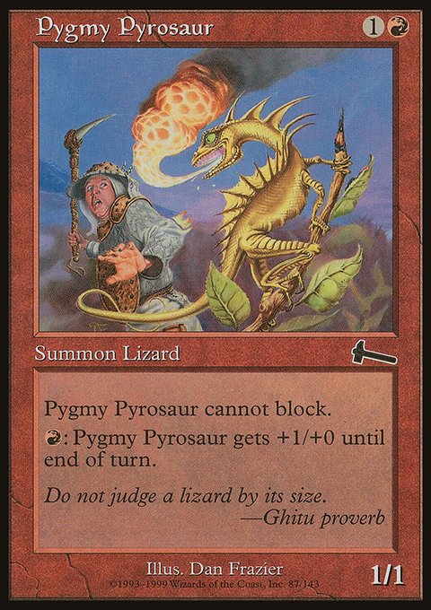 Pygmy Pyrosaur, Urza's Legacy #87, Magic: The Gathering card