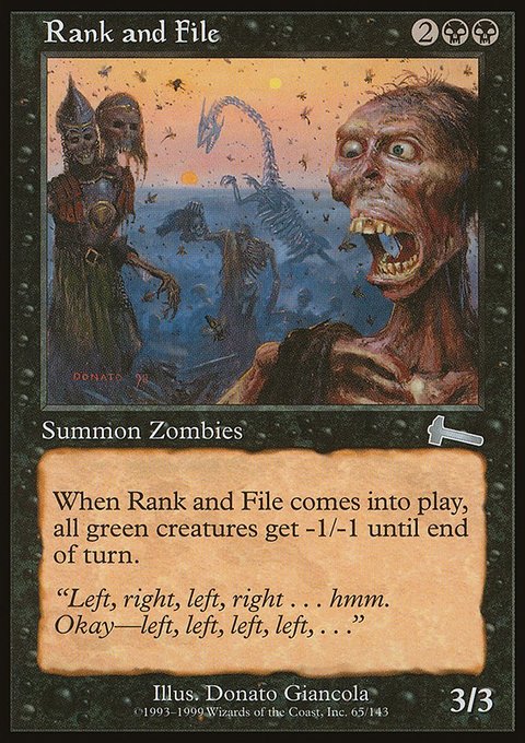Rank and File, Urza's Legacy #65, Magic: The Gathering card