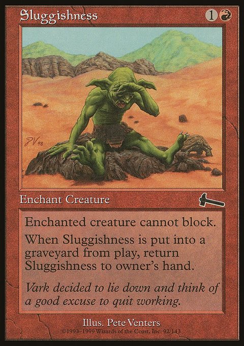 Sluggishness, Urza's Legacy #92, Magic: The Gathering card