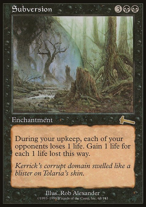 Subversion, Urza's Legacy #68, Magic: The Gathering card