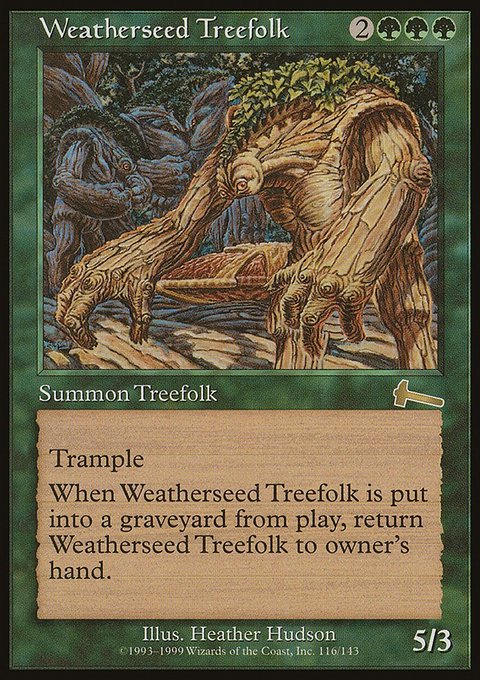 Weatherseed Treefolk, Urza's Legacy #116, Magic: The Gathering card