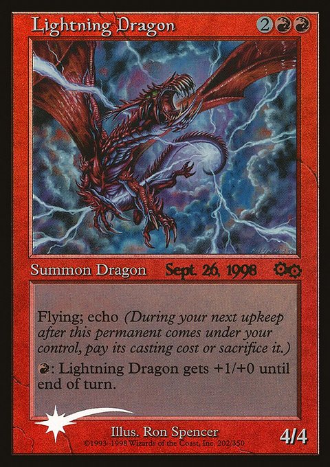 Lightning Dragon, Urza's Saga Promos #202, Magic: The Gathering card