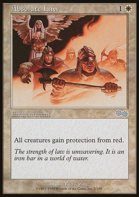 Absolute Law, Urza's Saga #2, Magic: The Gathering card