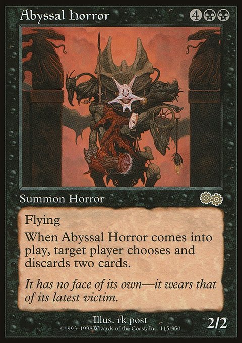 Abyssal Horror, Urza's Saga #115, Magic: The Gathering card