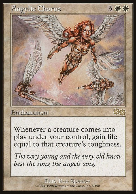 Angelic Chorus, Urza's Saga #3, Magic: The Gathering card