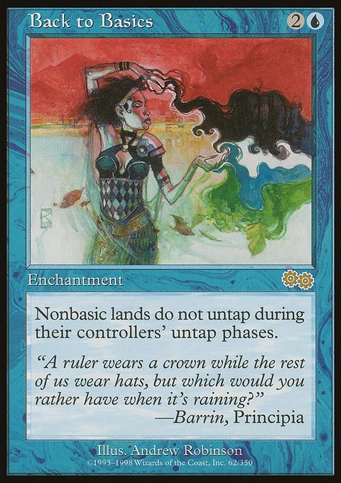 Back to Basics, Urza's Saga #62, Magic: The Gathering card
