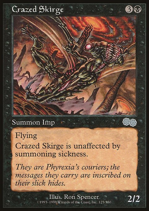 Crazed Skirge, Urza's Saga #125, Magic: The Gathering card