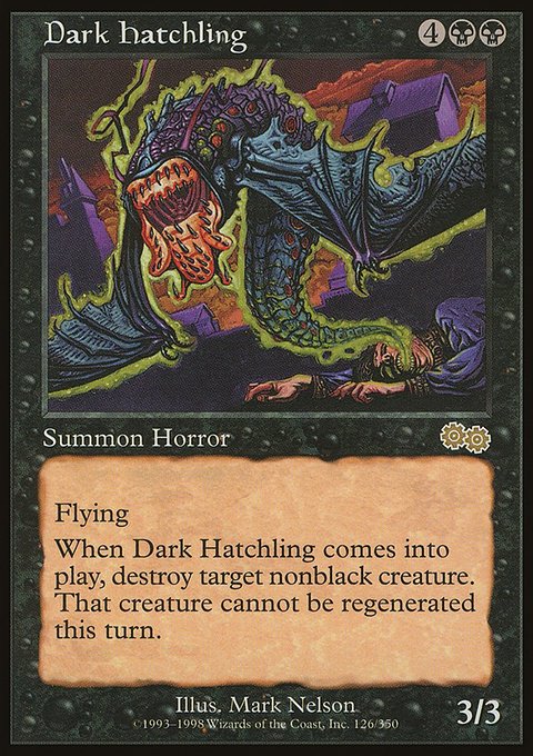 Dark Hatchling, Urza's Saga #126, Magic: The Gathering card