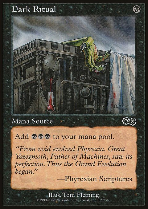 Dark Ritual, Urza's Saga #127, Magic: The Gathering card