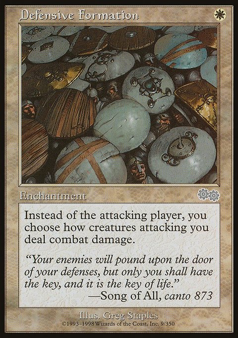 Defensive Formation, Urza's Saga #9, Magic: The Gathering card