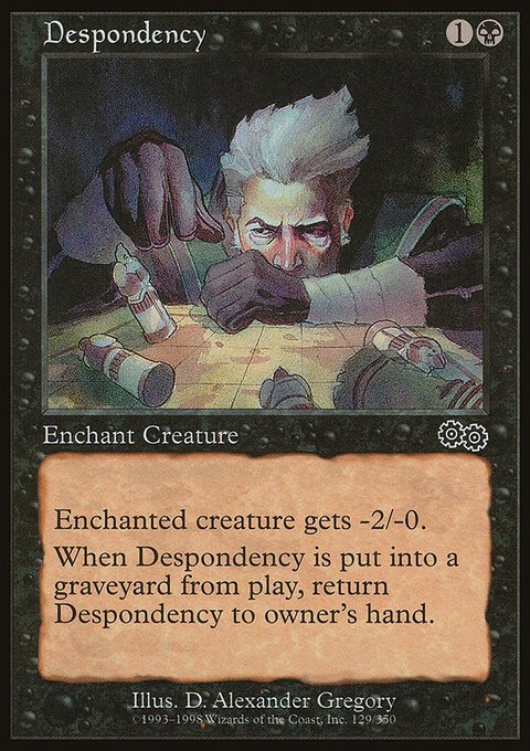Despondency, Urza's Saga #129, Magic: The Gathering card