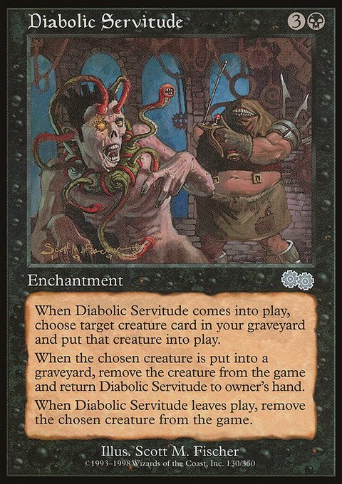 Diabolic Servitude, Urza's Saga #130, Magic: The Gathering card