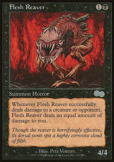 Flesh Reaver, Urza's Saga #136, Magic: The Gathering card