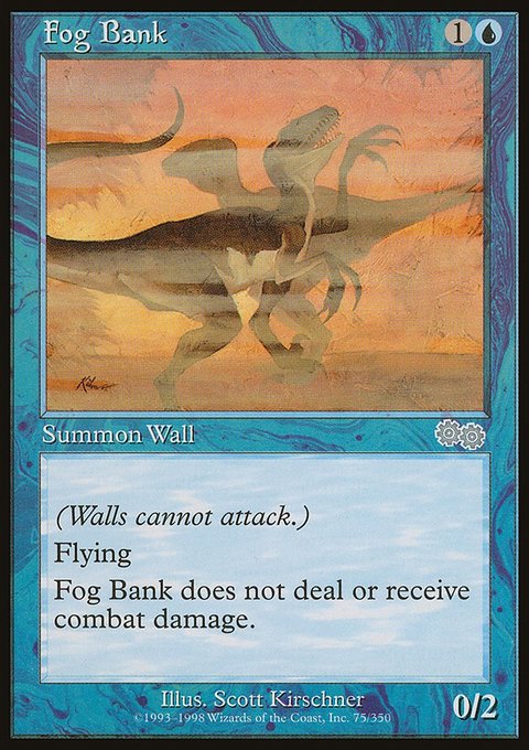 Fog Bank, Urza's Saga #75, Magic: The Gathering card