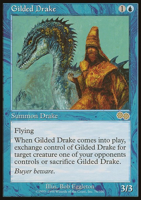 Gilded Drake, Urza's Saga #76, Magic: The Gathering card