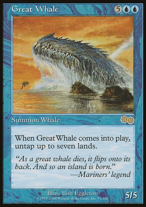 Great Whale, Urza's Saga #77, Magic: The Gathering card