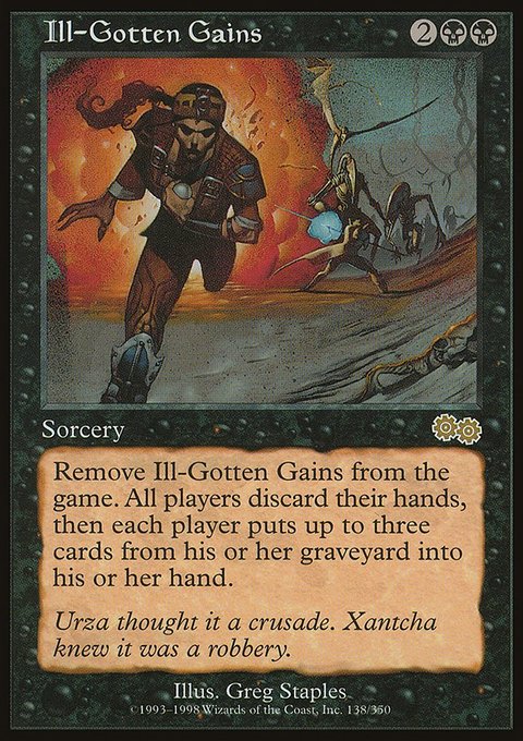 Ill-Gotten Gains, Urza's Saga #138, Magic: The Gathering card