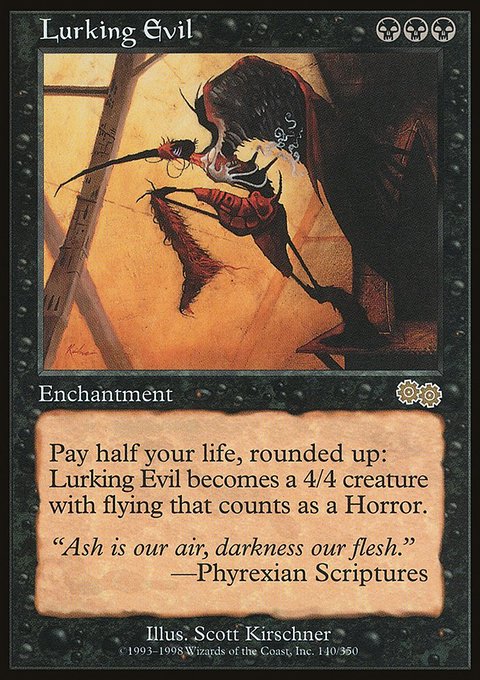 Lurking Evil, Urza's Saga #140, Magic: The Gathering card