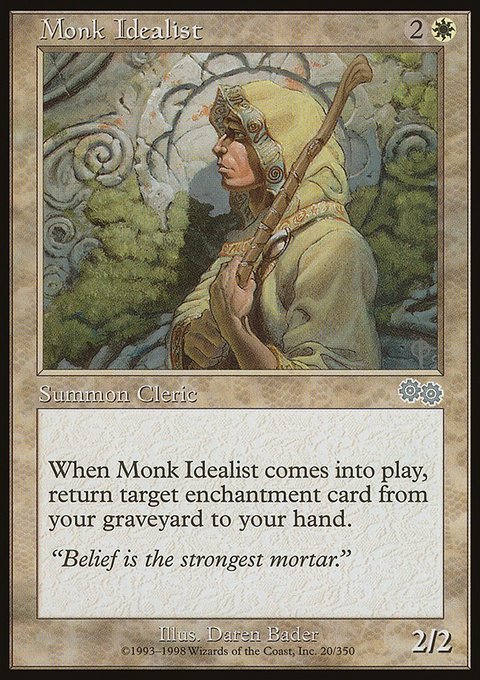 Monk Idealist, Urza's Saga #20, Magic: The Gathering card