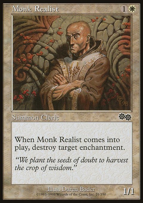 Monk Realist, Urza's Saga #21, Magic: The Gathering card