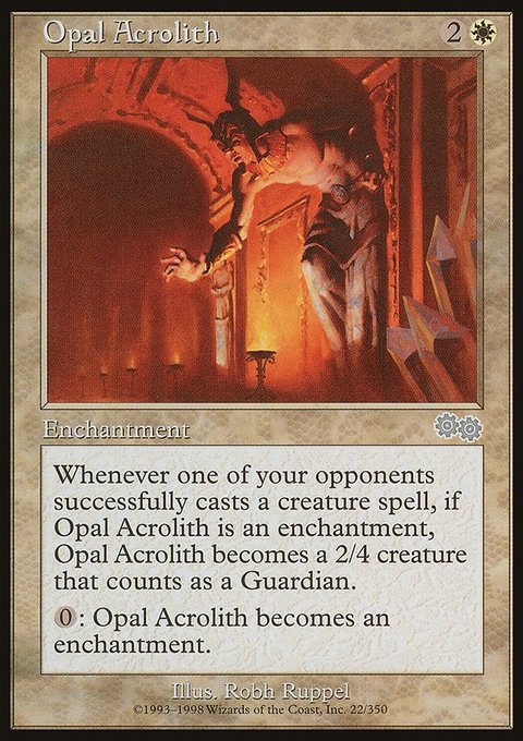 Opal Acrolith, Urza's Saga #22, Magic: The Gathering card