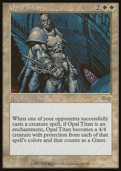 Opal Titan, Urza's Saga #26, Magic: The Gathering card