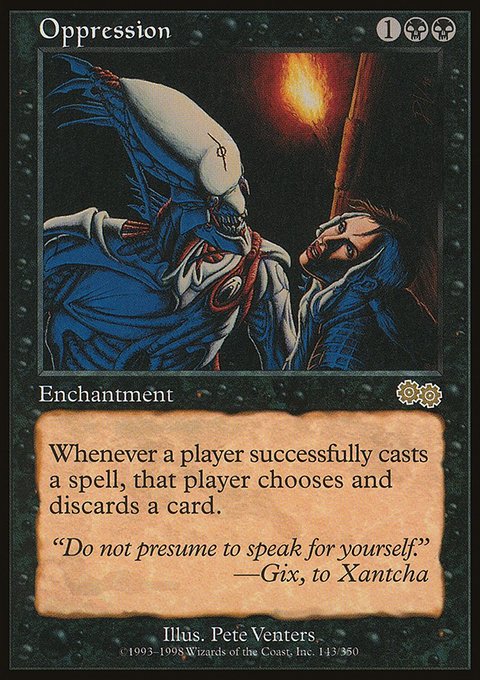 Oppression, Urza's Saga #143, Magic: The Gathering card