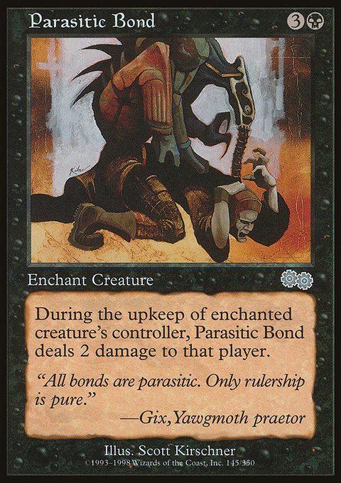 Parasitic Bond, Urza's Saga #145, Magic: The Gathering card