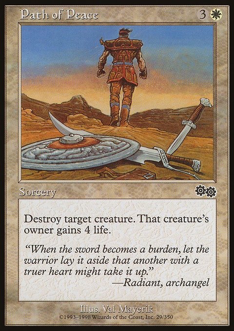 Path of Peace, Urza's Saga #29, Magic: The Gathering card