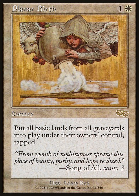 Planar Birth, Urza's Saga #31, Magic: The Gathering card