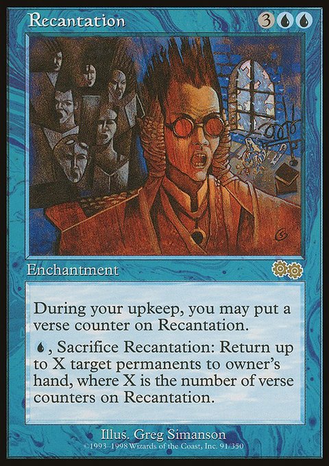 Recantation, Urza's Saga #91, Magic: The Gathering card