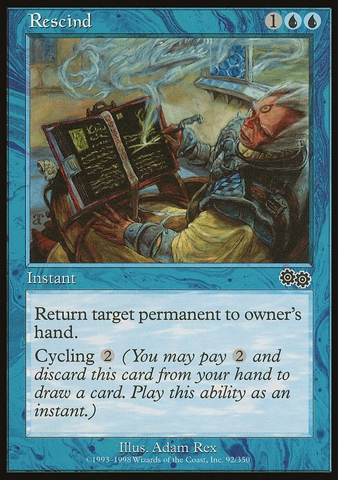 Rescind, Urza's Saga #92, Magic: The Gathering card