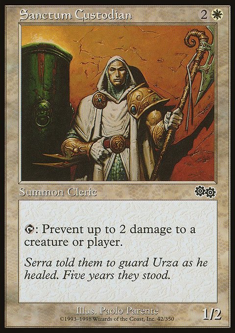 Sanctum Custodian, Urza's Saga #42, Magic: The Gathering card